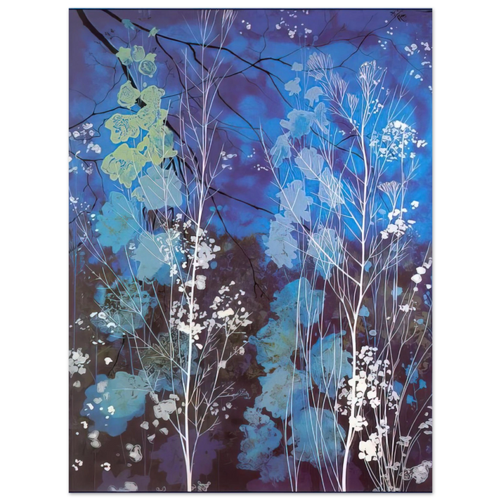 Eyvind Earle - Delphinium  75x100 cm / 30x40inches Fine Art Poster