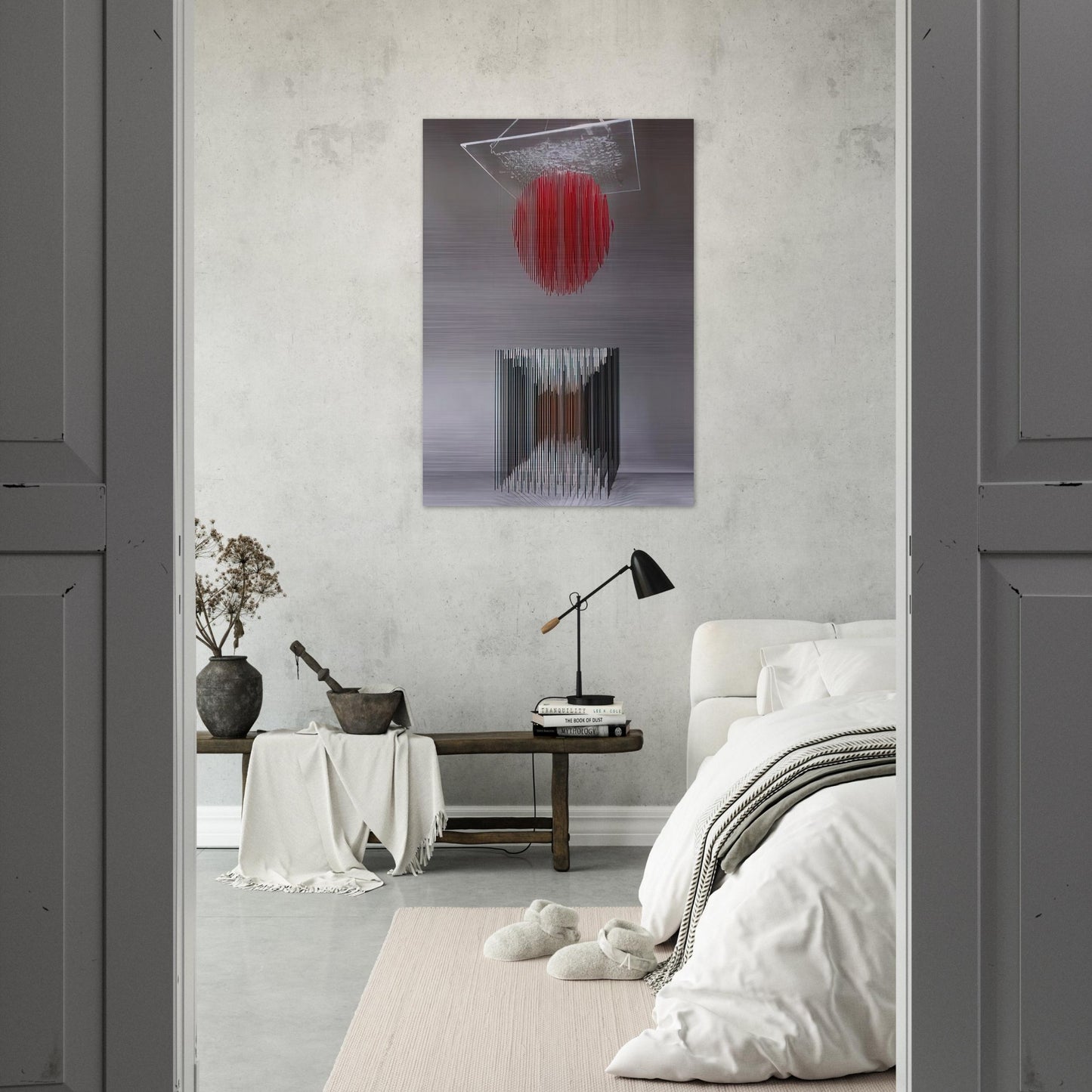 CUBO Y ESFERA VIRTUAL - Jesus Rafael Soto Brushed Aluminum Print - 70x100 cm / 28x40 inches | Jesus Rafael Soto Aluminum Print | Jesus Rafael Soto Prints