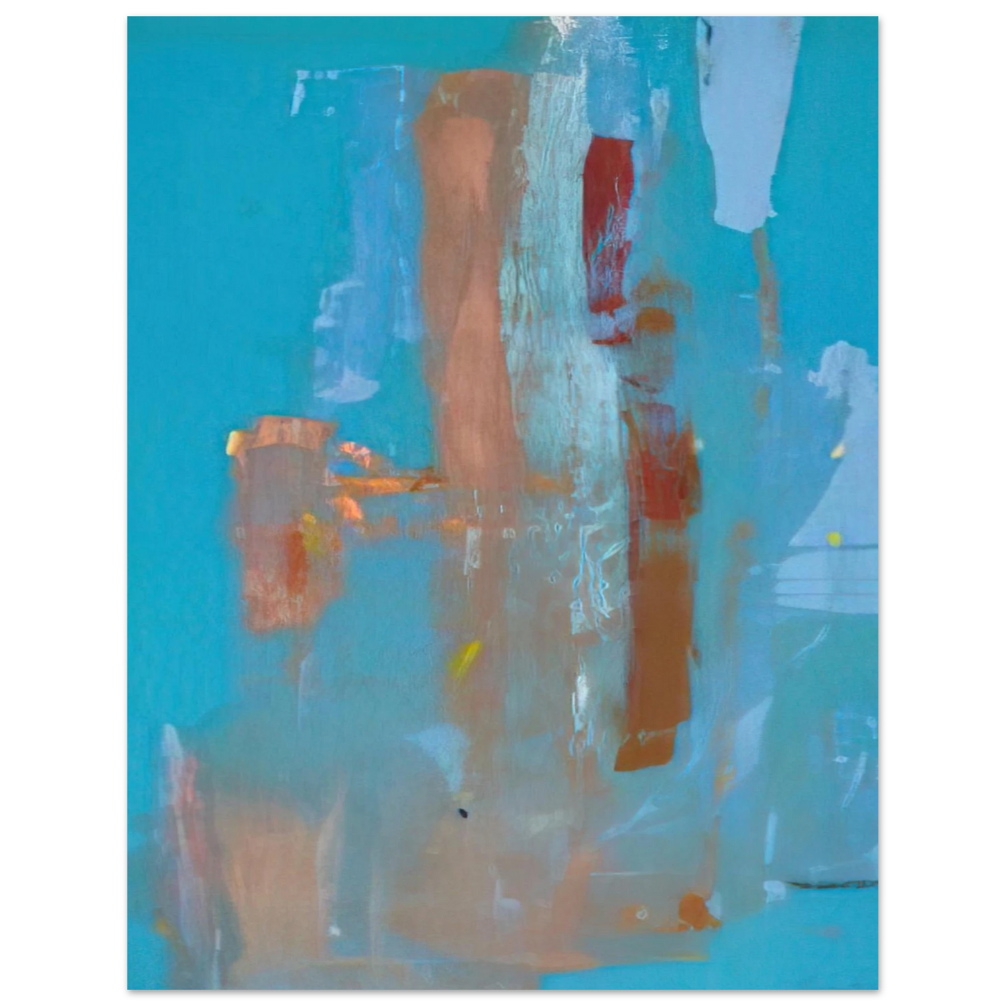 Helen Frankenthaler - In on Blue - 1976 Wall art - 27x35 cm / 11x14 inches - Fine Art Poster-canvas - -