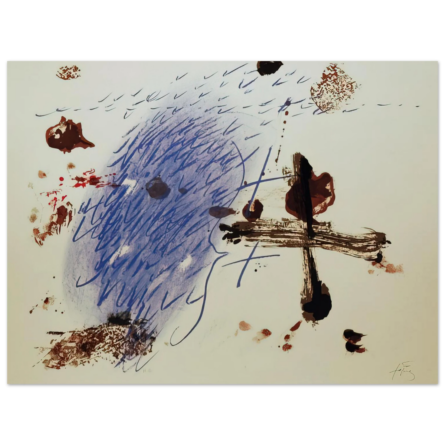 Antoni Tapies - BAN DE LOO COLOGNE 1972  75x100 cm / 30x40inches Fine Art Poster
