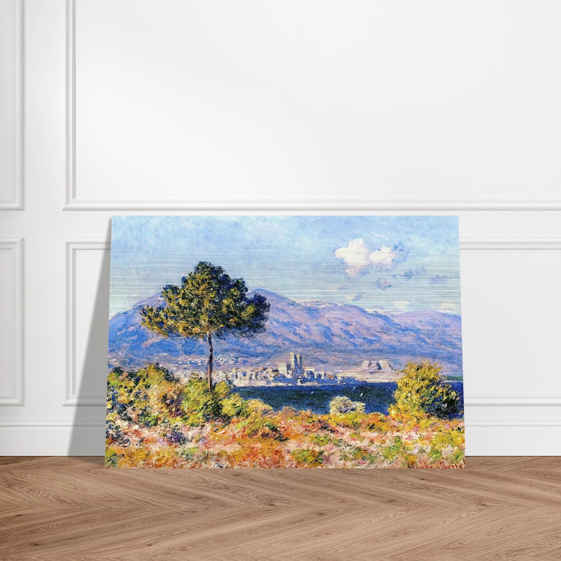View of Antibes from the Plateau Notre-Dame - claude monet Brushed Aluminum Print - 70x100 cm / 28x40 inches | claude monet Aluminum Print | claude monet Prints
