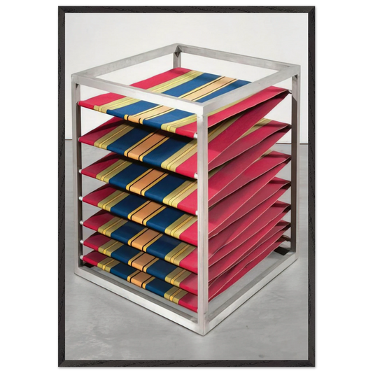 ZIG ZAG 1967 - Alighiero Boetti 70x100 cm / 28x40 inches Framed Art Print – Black Wooden Frame
