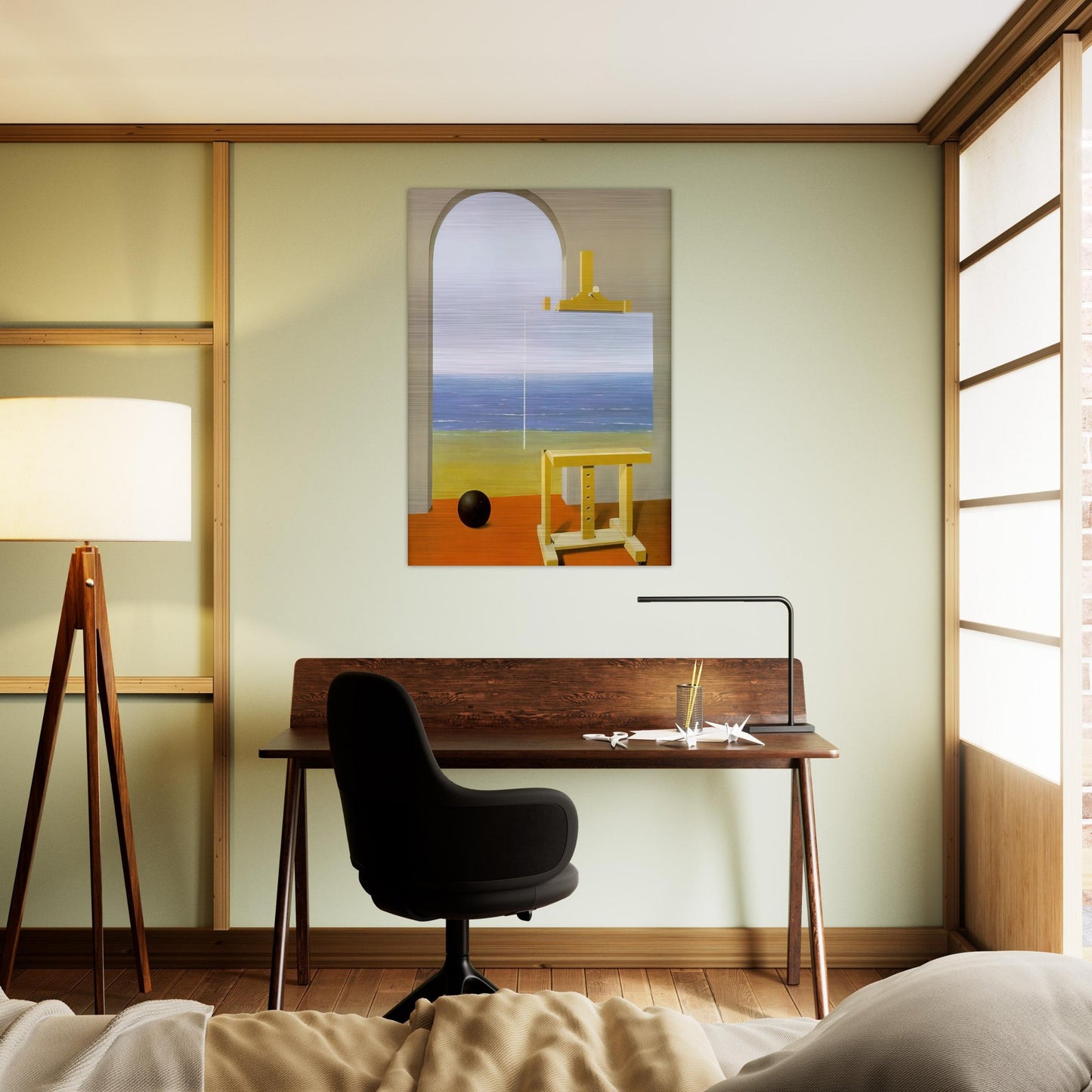 THE HUMAN CONDITION 1935 - Rene Magritte Brushed Aluminum Print - 70x100 cm / 28x40 inches | Rene Magritte Aluminum Print | Rene Magritte Prints
