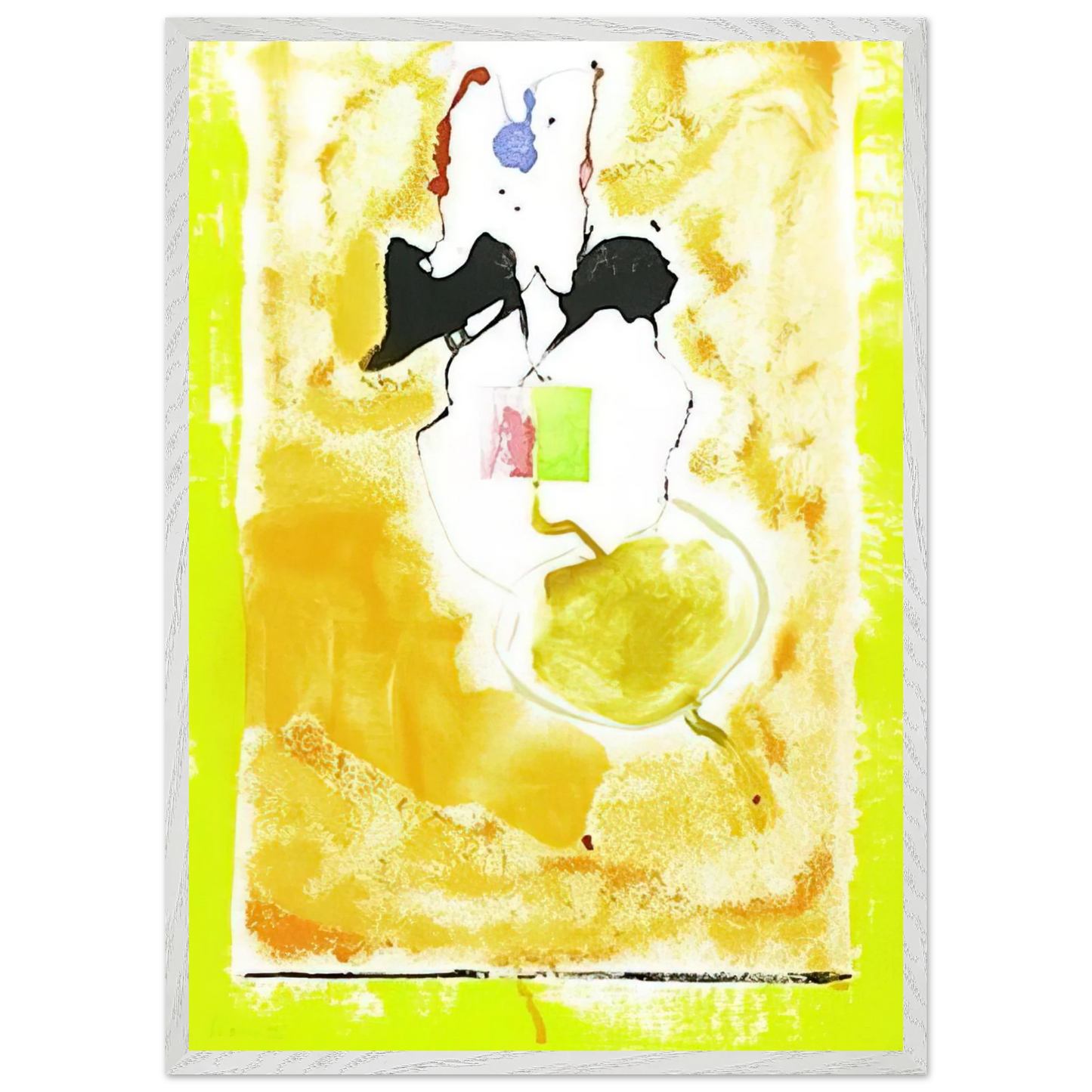 Helen Frankenthaler - Solar Imp - 2001 Wall art - 60x80 cm / 24x32 inches - Premium Wooden Framed Poster With Fine Art Paper-canvas - Black frame