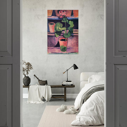 POT OF GERANIUMS 1912 - Henri Matisse Brushed Aluminum Print - 70x100 cm / 28x40 inches | Henri Matisse Aluminum Print | Henri Matisse Prints