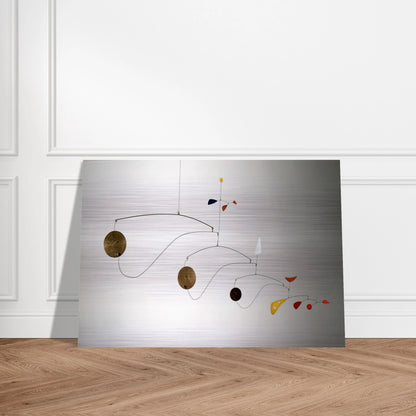 TRIPLE GONG 1948 - Alexander Calder Brushed Aluminum Print - 70x100 cm / 28x40 inches | Alexander Calder Aluminum Print | Alexander Calder Prints