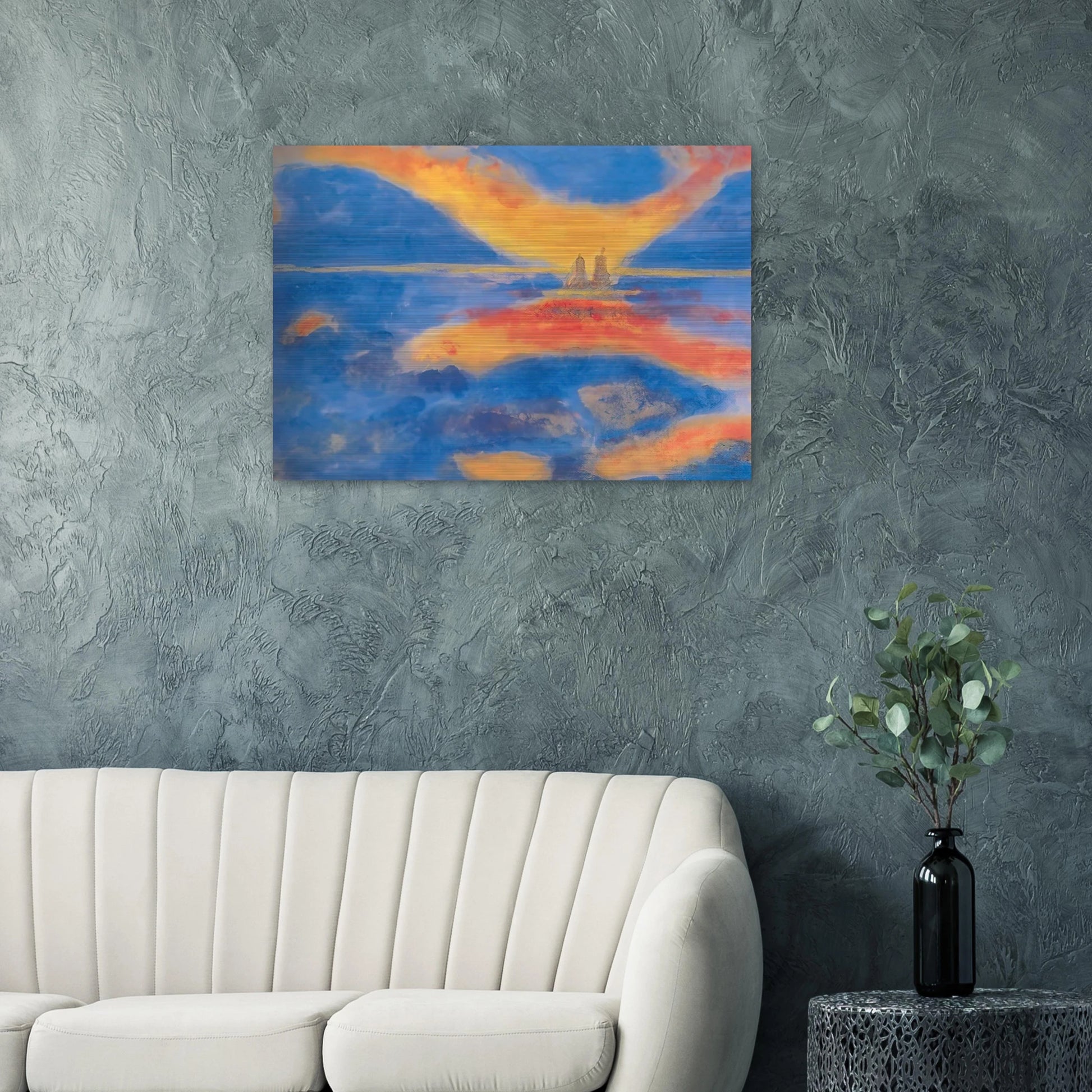 Sunrise at the sea - Emil Nolde Brushed Aluminum Print - 70x100 cm / 28x40 inches | Emil Nolde Aluminum Print | Emil Nolde Prints