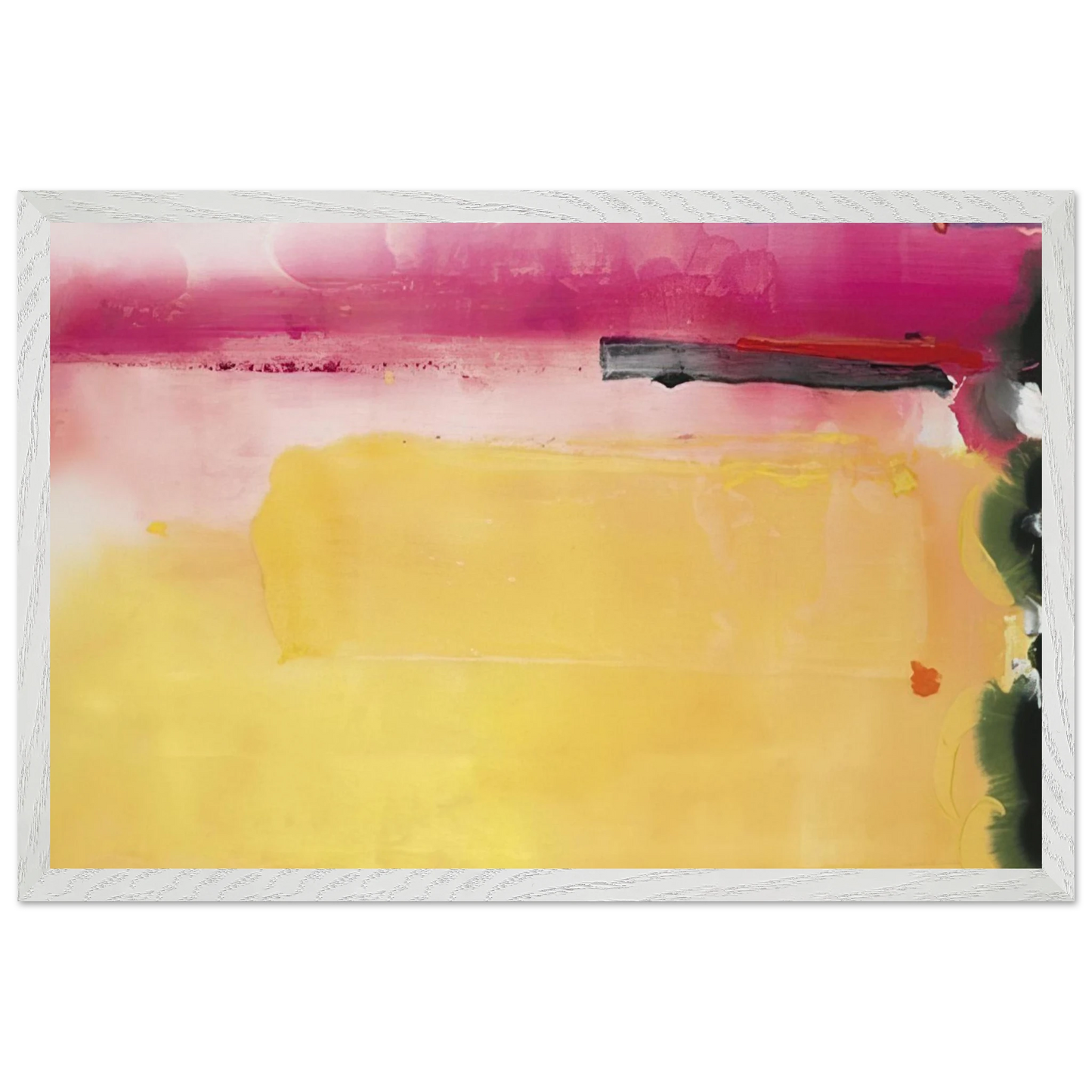 Helen Frankenthaler - Black-Eyed Susan - 1988 Wall art - 40x50 cm / 16x20 inches - Premium Wooden Framed Poster With Fine Art Paper-canvas - White frame