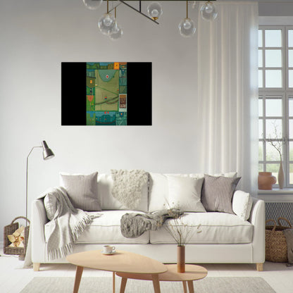 SUNRISE IN BIESZCZADY SUNRISE IN THE MOUNTAINS 1963 - Jerzy Nowosielski Brushed Aluminum Print - 70x100 cm / 28x40 inches | Jerzy Nowosielski Aluminum Print | Jerzy Nowosielski Prints