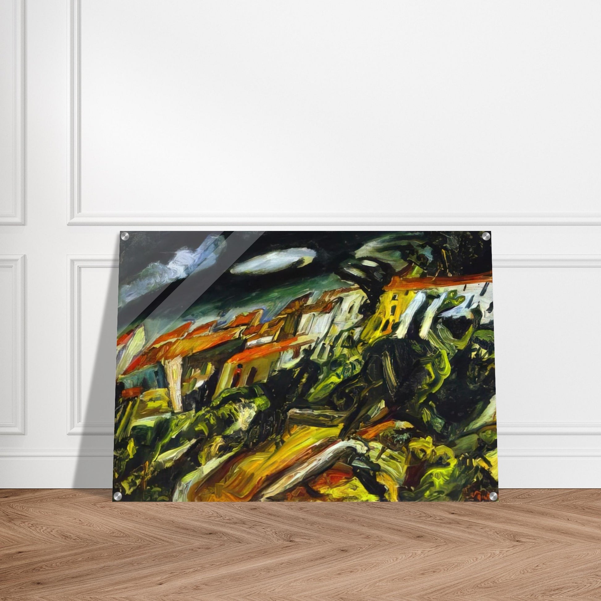 VIEW OF CERET - Chaim Soutine Acrylic Print - 70x100 cm / 28x40″ inches | Chaim Soutine Wall Art | Chaim Soutine Prints