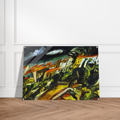 VIEW OF CERET - Chaim Soutine Acrylic Print - 70x100 cm / 28x40″ inches | Chaim Soutine Wall Art | Chaim Soutine Prints