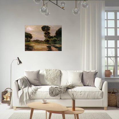 Lonely tree at the Gein Sun - Piet Mondrian Brushed Aluminum Print - 70x100 cm / 28x40 inches | Piet Mondrian Aluminum Print | Piet Mondrian Prints