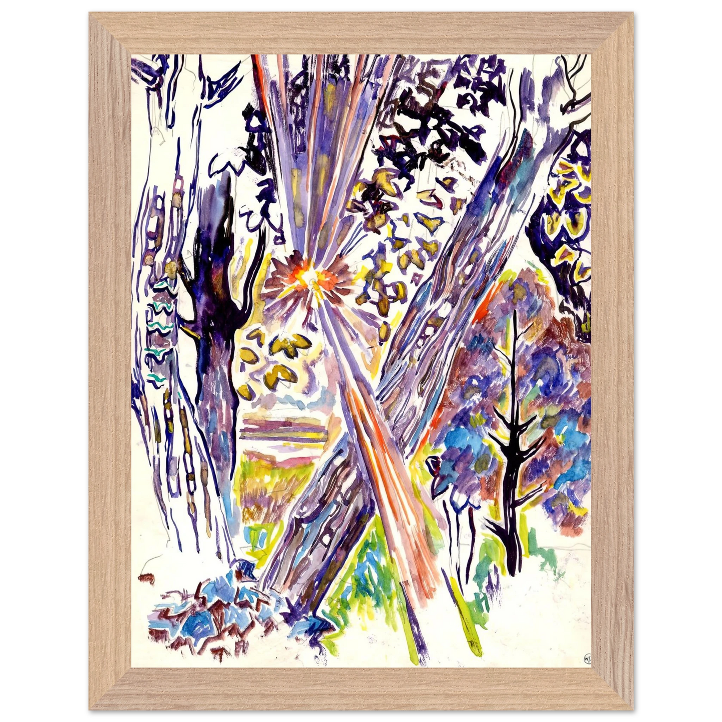Walter Inglis Anderson - Walter Anderson Wall art - 30x40 cm / 12x16 inches - Premium Wooden Framed Poster With Fine Art Paper-canvas - White frame