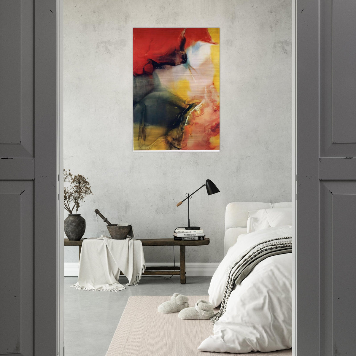 Lotus - Paul Jenkins Brushed Aluminum Print - 70x100 cm / 28x40 inches | Paul Jenkins Aluminum Print | Paul Jenkins Prints