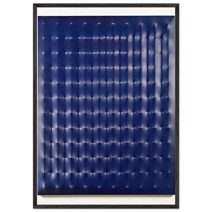 Superficie Blu - 1979 - Enrico Castellani 70x100 cm / 28x40 inches Framed Art Print – Black Wooden Frame