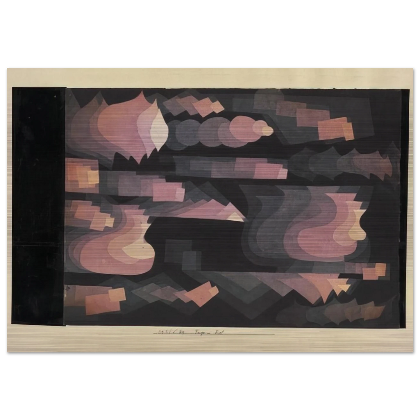 ADD IN RED 1921 - Paul Klee Brushed Aluminum Print - 70x100 cm / 28x40 inches | Paul Klee Aluminum Print | Paul Klee Prints