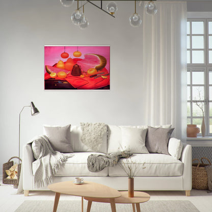 STILL LIFE WITH WATERMELON 1 - Fernando Botero Brushed Aluminum Print - 70x100 cm / 28x40 inches | Fernando Botero Aluminum Print | Fernando Botero Prints