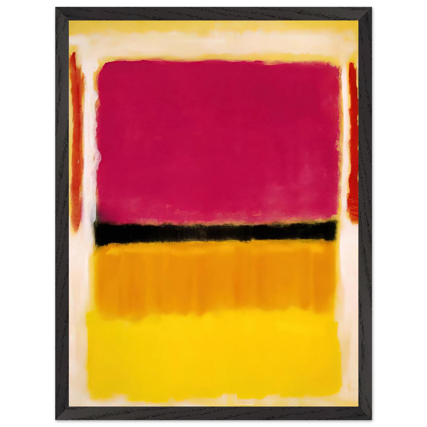 Mark Rothko - Violet, Black, Orange, Yellow on White and Red - 1949 Wall Art - 30x40 cm / 12x16 inches - Premium Wooden Framed Poster With Fine Art Paper - Black frame