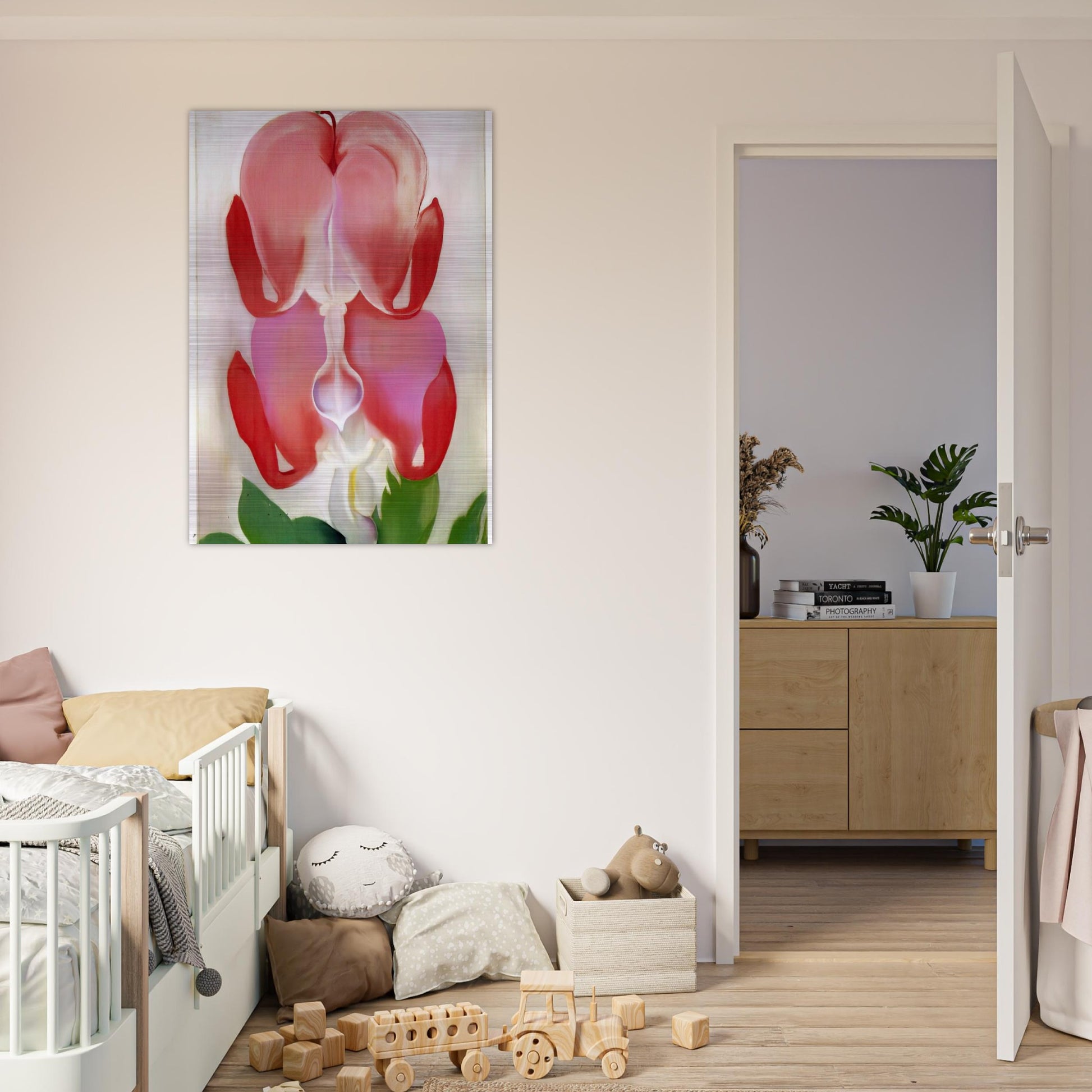 Bleeding Heart - Georgia O'Keeffe Brushed Aluminum Print - 70x100 cm / 28x40 inches | Georgia O'Keeffe Aluminum Print | Georgia O'Keeffe Prints
