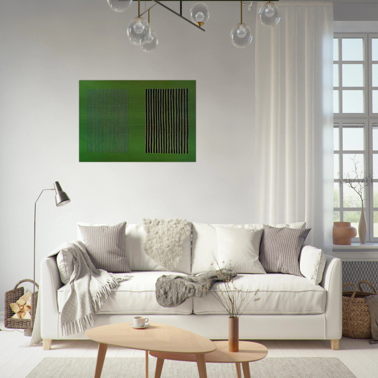 Green Giant - 1980 - Gene Davis Brushed Aluminum Print - 70x100 cm / 28x40 inches | Gene Davis Aluminum Print | Gene Davis Prints