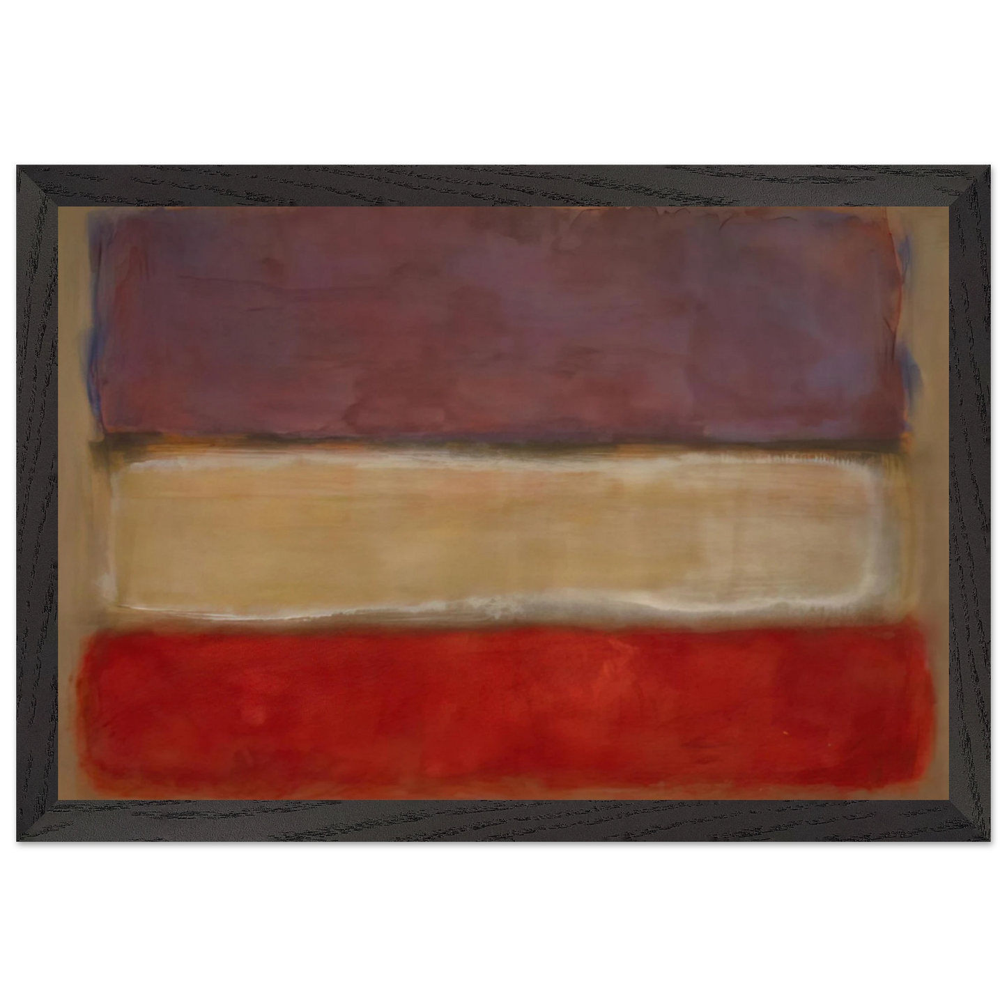 Mark Rothko - Untitled Purple, White, and Red - 1953 Wall Art - 60x80 cm / 24x32 inches - Premium Wooden Framed Poster With Fine Art Paper-canvas - Black frame