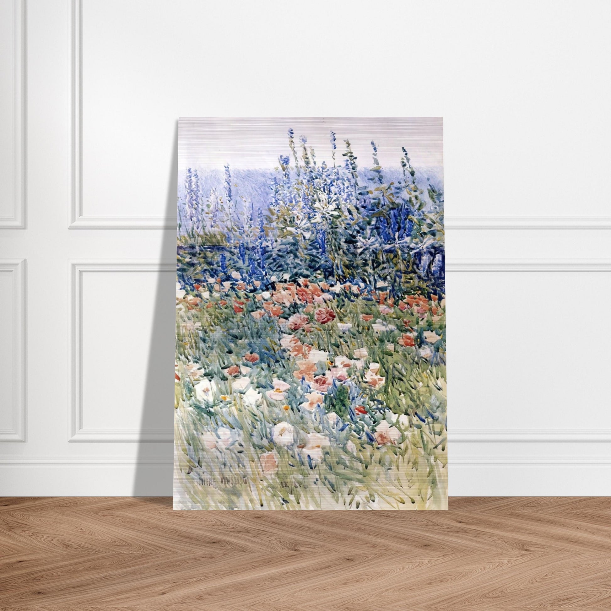Flower Garden, Isles of Shoals - Childe Hassam Brushed Aluminum Print - 70x100 cm / 28x40 inches | Childe Hassam Aluminum Print | Childe Hassam Prints
