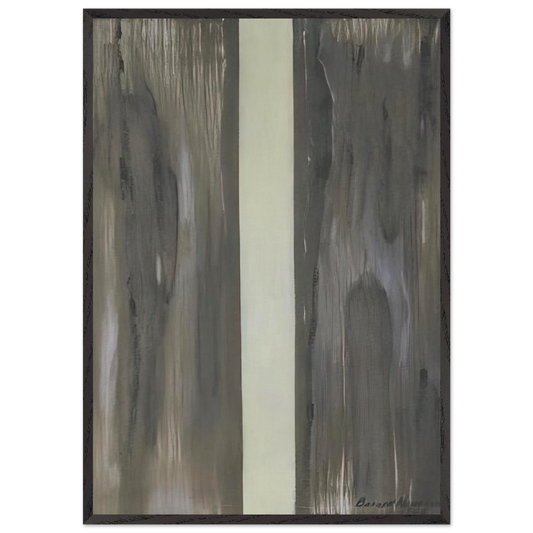 Moment - Barnett Newman 70x100 cm / 28x40 inches Framed Art Print – Black Wooden Frame