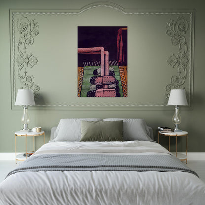 GREEN RUG - Philip Guston Brushed Aluminum Print - 70x100 cm / 28x40 inches | Philip Guston Aluminum Print | Philip Guston Prints