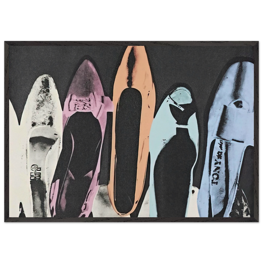 Diamond Dust Shoes - Andy Warhol 70x100 cm / 28x40 inches Framed Art Print – Black Wooden Frame