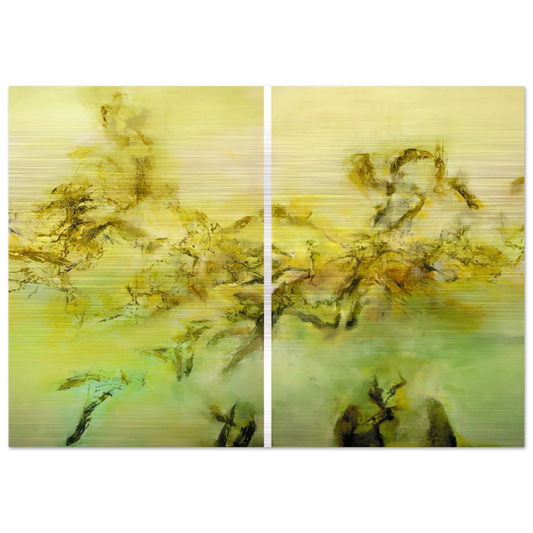 27 10 2002 2002 - Zao Wou-Ki Brushed Aluminum Print - 70x100 cm / 28x40 inches | Zao Wou-Ki Aluminum Print | Zao Wou-Ki Prints