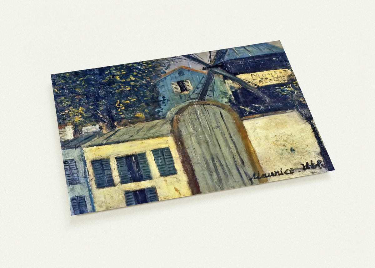 MOULIN DE LA GALETTE 1 By Maurice Utrillo Pack of 10 Post Cards | Maurice Utrillo Post Cards | A6 (10.5 x 14.8 cm) - 4.1 x 5.8 inches