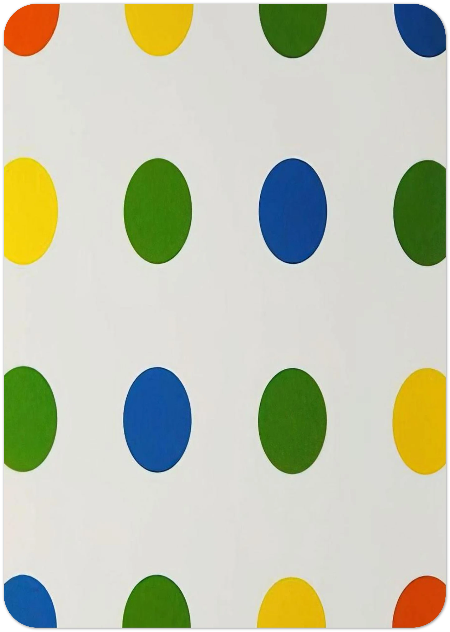 Bleu-Vert-Jaune-Orange - 1954 By Francois Morellet Pack of 10 Post Cards | Francois Morellet Post Cards | A6 (10.5 x 14.8 cm) - 4.1 x 5.8 inches