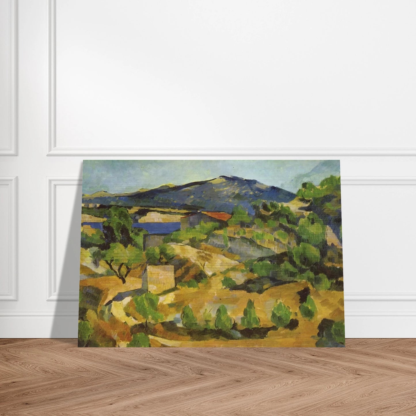 Mountains in Provence. L'Estaque - Paul Cézanne Brushed Aluminum Print - 70x100 cm / 28x40 inches | Paul Cézanne Aluminum Print | Paul Cézanne Prints