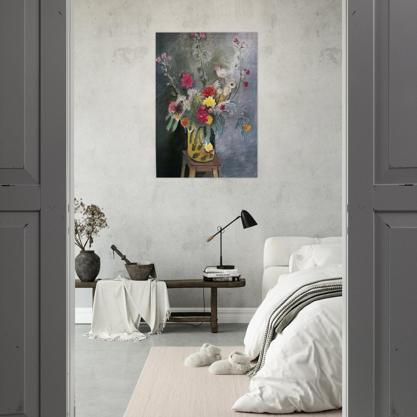 BOUQUET OF MIXED FLOWERS 1917 - Henri Matisse Brushed Aluminum Print - 70x100 cm / 28x40 inches | Henri Matisse Aluminum Print | Henri Matisse Prints