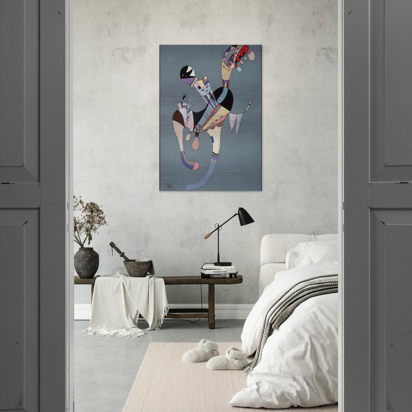A FLOATING FIGURE 1942 - Wassily Kandinsky Brushed Aluminum Print - 70x100 cm / 28x40 inches | Wassily Kandinsky Aluminum Print | Wassily Kandinsky Prints