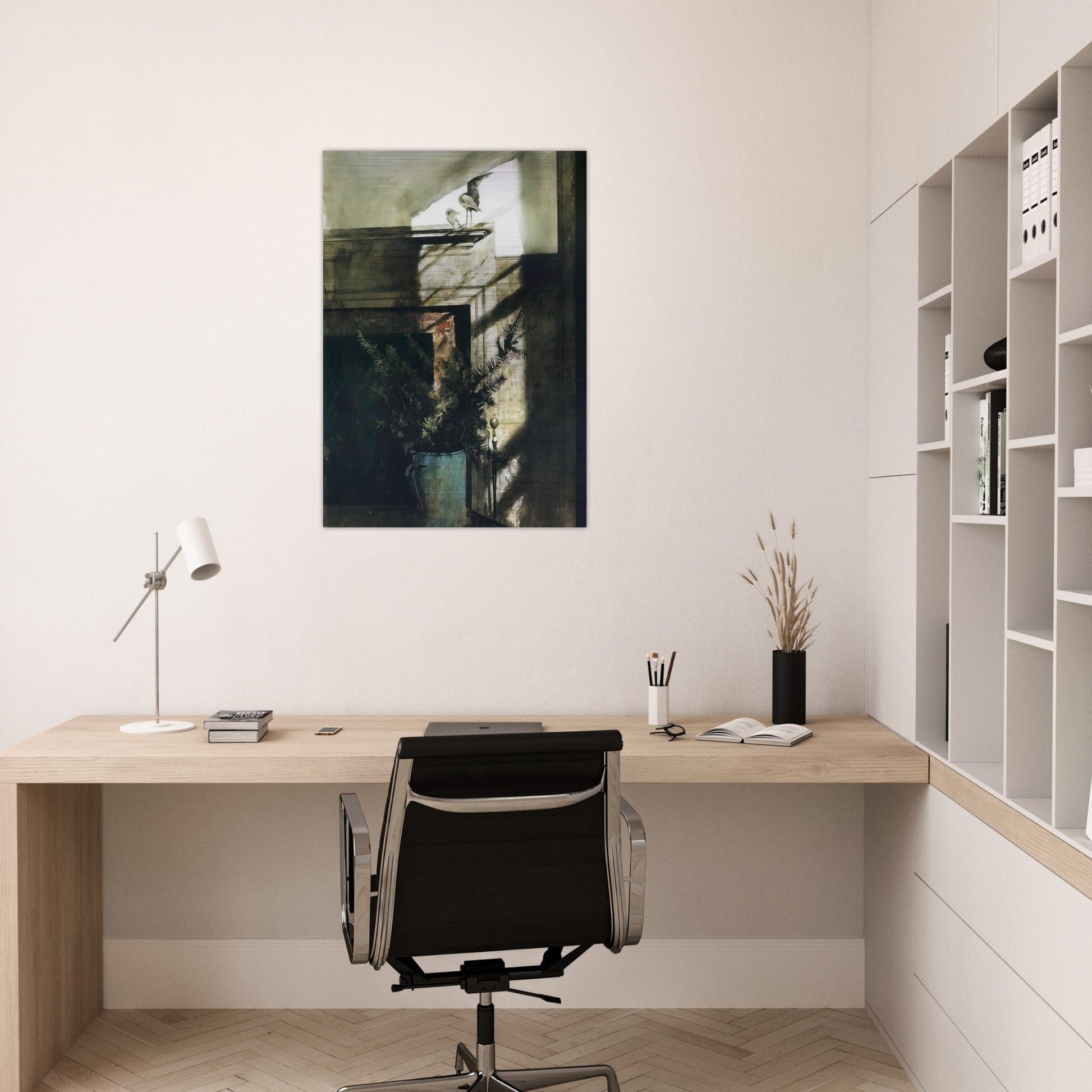 BIRD IN THE HOUSE - Andrew Wyeth Brushed Aluminum Print - 70x100 cm / 28x40 inches | Andrew Wyeth Aluminum Print | Andrew Wyeth Prints