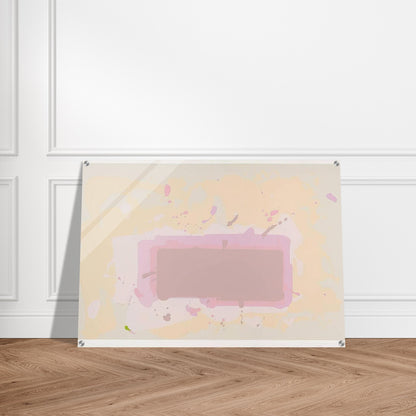 Pale Yellow, Pink and Brown - 1971 - John Hoyland Acrylic Print - 70x100 cm / 28x40″ inches