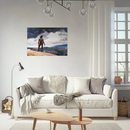 THE WOODCUTTER - Winslow Homer Brushed Aluminum Print - 70x100 cm / 28x40 inches | Winslow Homer Aluminum Print | Winslow Homer Prints