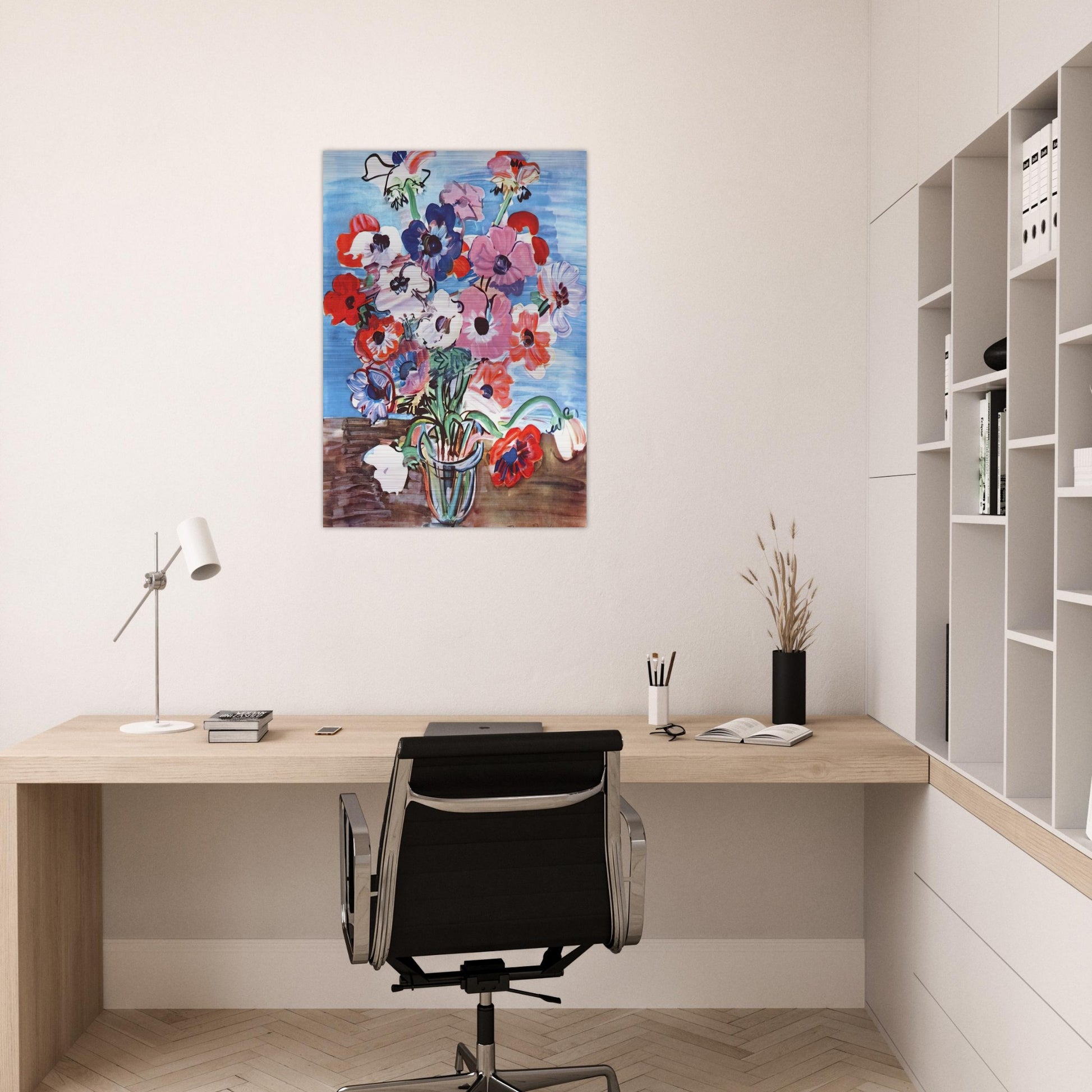 ANEMONES 1937 - Raoul Dufy Brushed Aluminum Print - 70x100 cm / 28x40 inches | Raoul Dufy Aluminum Print | Raoul Dufy Prints