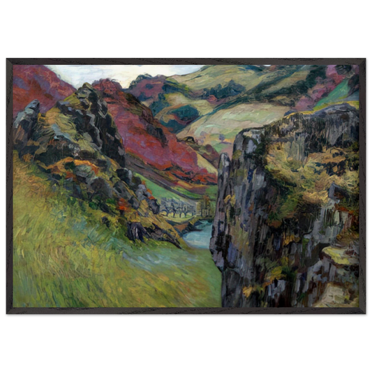 Landscape near Saint-Julien-des-Chazes - Armand Guillaumin 70x100 cm / 28x40 inches Framed Art Print – Black Wooden Frame