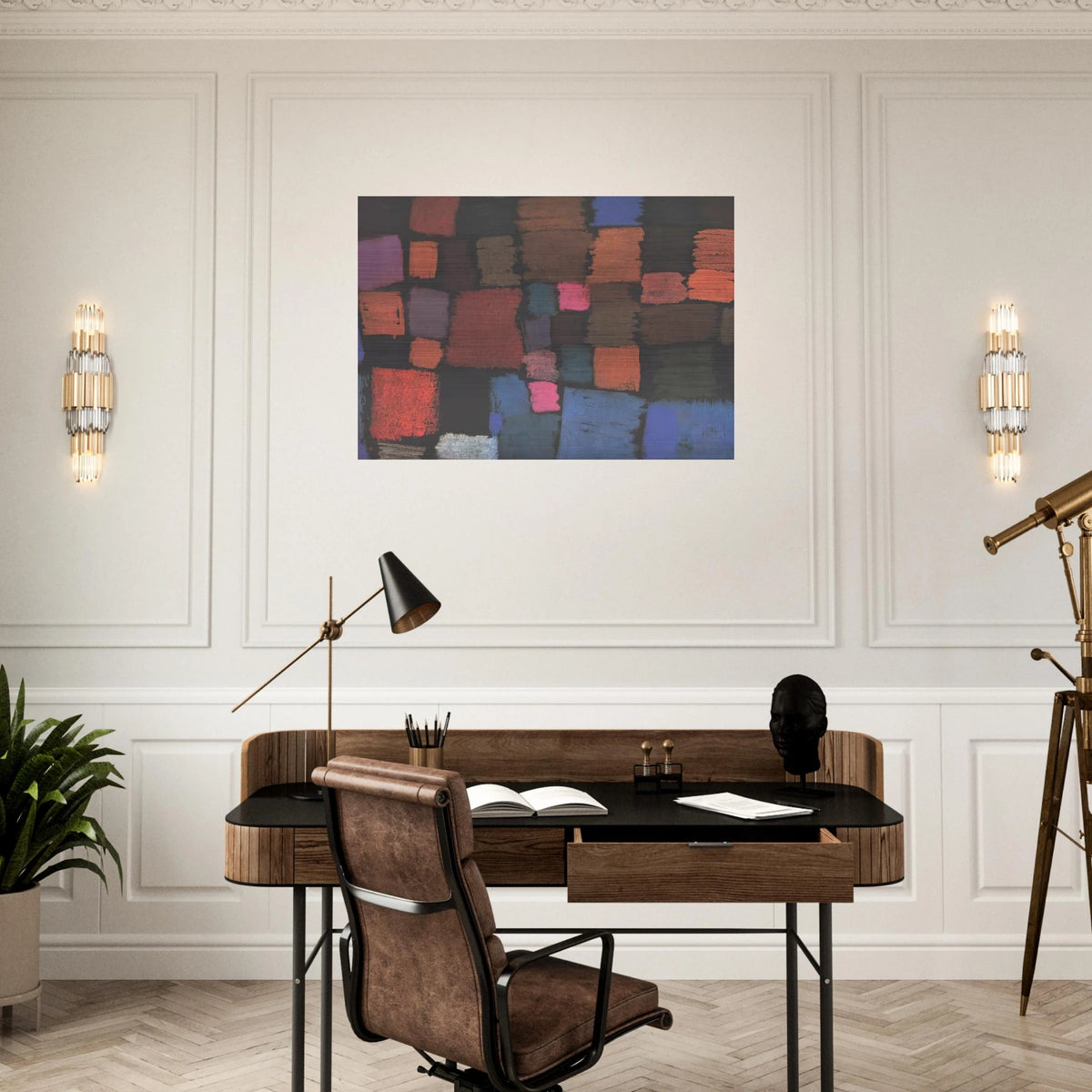 COMING TO BLOOM 1934 - Paul Klee Brushed Aluminum Print - 70x100 cm / 28x40 inches | Paul Klee Aluminum Print | Paul Klee Prints