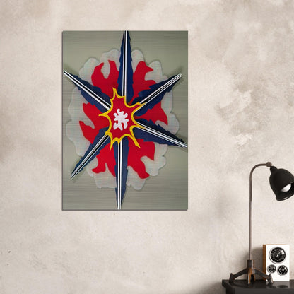 WALL EXPLOSION II 1965 - Roy Lichtenstein Brushed Aluminum Print - 70x100 cm / 28x40 inches | Roy Lichtenstein Aluminum Print | Roy Lichtenstein Prints