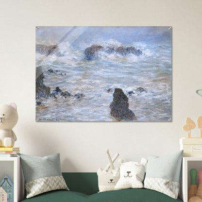 Storm, off the Coast of Belle-Ile - claude monet Acrylic Print - 70x100 cm / 28x40″ inches | claude monet Wall Art | claude monet Prints