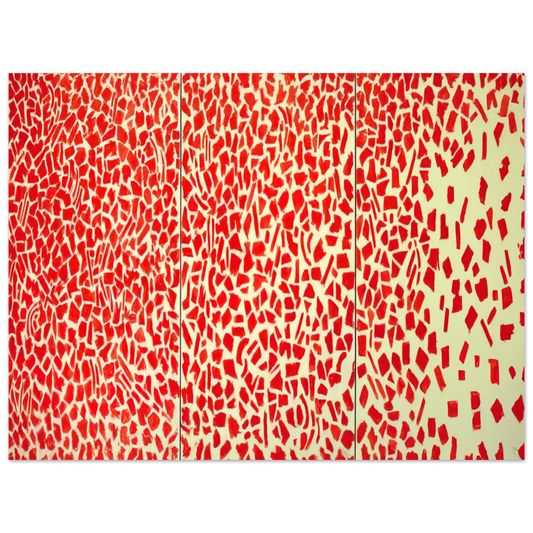 Alma Woodsey Thomas - RED AZALEAS SINGING AND DANCING ROCK AND ROLL MUSIC 1976  75x100 cm / 30x40inches Fine Art Poster