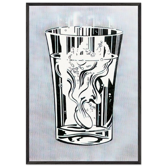 ALKA SELTZER 1966 - Roy Lichtenstein 70x100 cm / 28x40 inches Framed Art Print – Black Wooden Frame